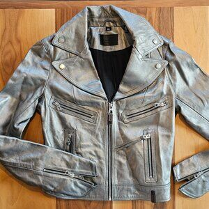 Leather Jacket : Rudsak Metallic Silver